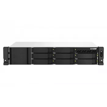QNAP TS-873AeU-RP NAS statīvs (2U) Ryzen Embedded V1500B 4 GB DDR4 0 TB QuTS hero Melns