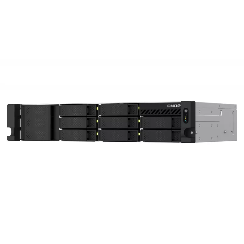 QNAP TS-873AeU-RP NAS statīvs (2U) Ryzen Embedded V1500B 4 GB DDR4 0 TB QuTS hero Melns