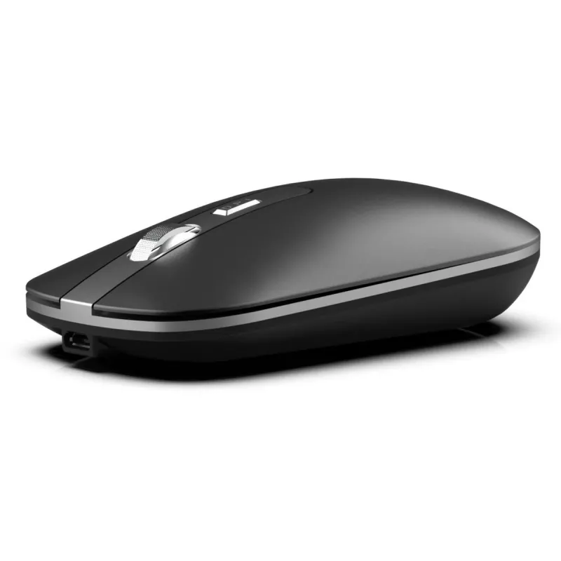 INCA Wireless pele Iwm-531ra - Bluetooth & Rf Wireless 2.4GHz - 1600dpi - Melns/ Sudrabots
