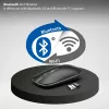 INCA Wireless pele Iwm-531ra - Bluetooth & Rf Wireless 2.4GHz - 1600dpi - Melns/ Sudrabots
