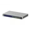 Pārvaldāms Gigabitu PoE slēdzis Netgear GS728TXUP — 24 × 10/100/1000 RJ-45, 128 Gbps, 1U, stiprināms statīvā