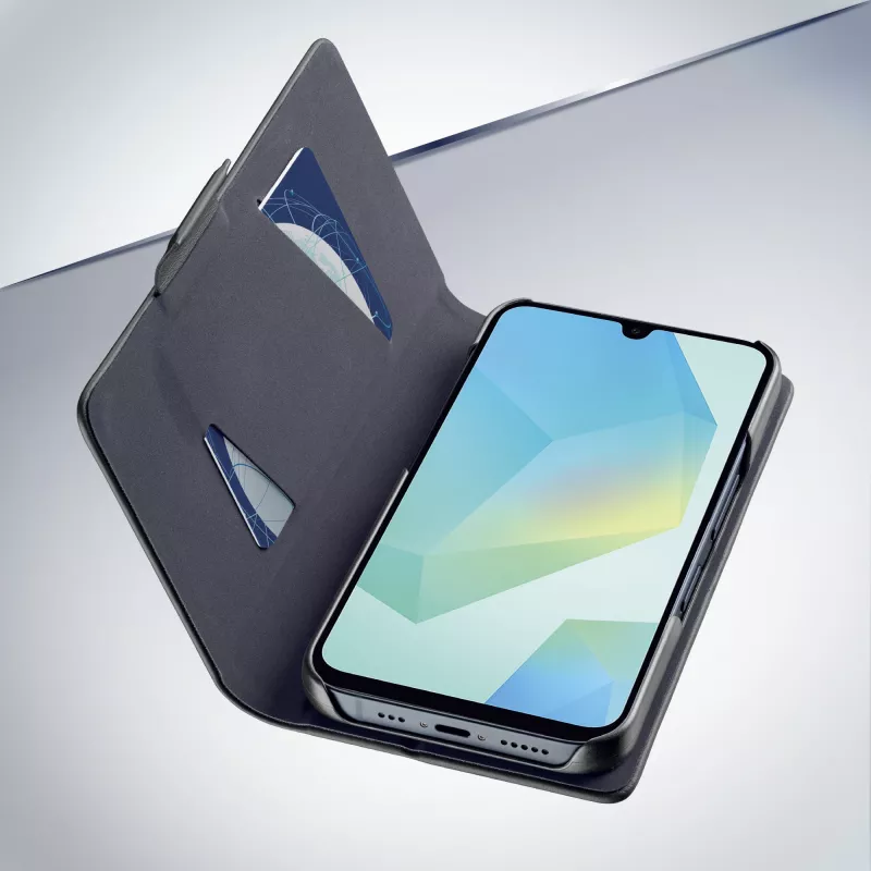 Cellularline Book - Galaxy A16 grāmatiņas tipa maciņš ar kartes kabatiņu un magnētisko aizdari