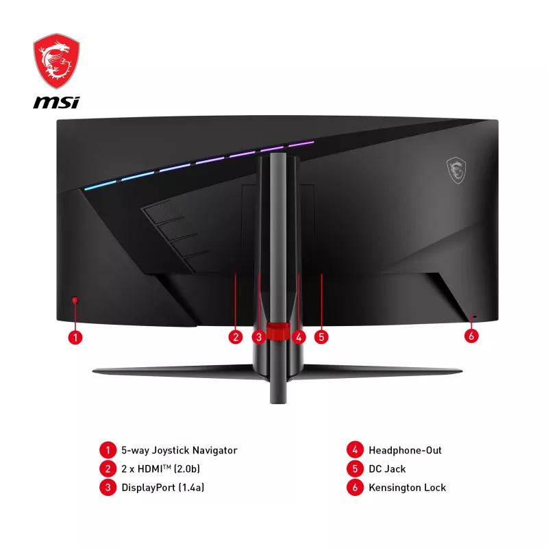 MSI MAG 345CQRDE datora monitors 86,4 cm (34 colli) 3440 x 1440 pikseļi UltraWide Dual Quad HD Melns