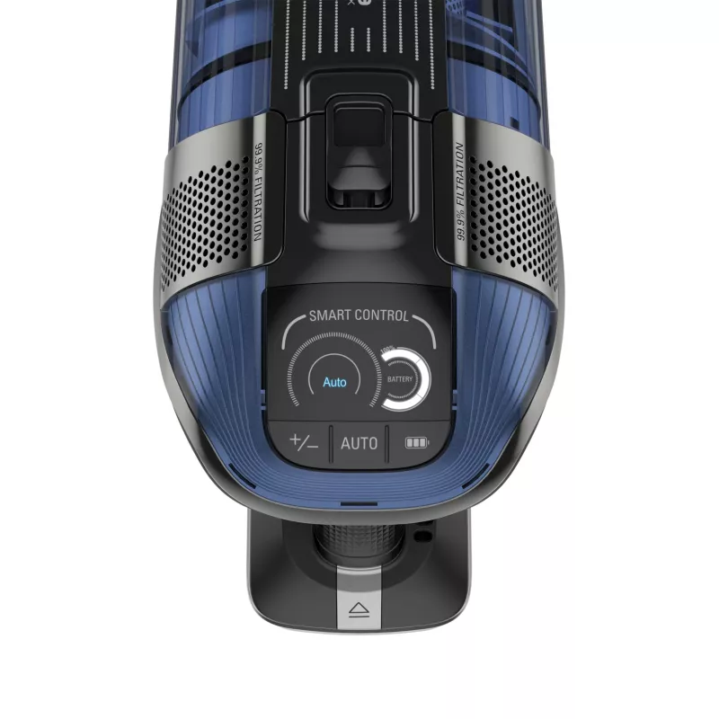 Rowenta RH98C0 2-in-1 stick putekļsūcējs ar akumulatoru, sausā un mitrā tīrīšana, bez maisa, 0.9 L, 320 W, zils, pelēks