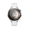 Viedpulkstenis HUAWEI WATCH 5 — apaļš 42 mm nerūsējošā tērauda korpuss, 1,38 collu AMOLED, GPS, Bluetooth, 540 mAh akumulators, bēšs korpuss ar baltu siksniņu