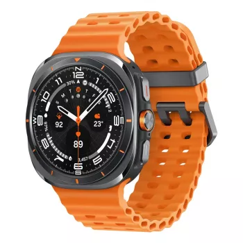 Samsung Galaxy Watch Ultra (2025) SM-L705 LTE viedpulkstenis, 47 mm, 3,81 cm (1,5 collas) AMOLED skārienekrāns 480 x 480, 64 GB, Wi-Fi, GPS, titāna pelēks