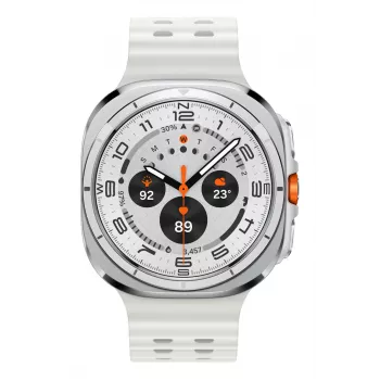 Samsung Galaxy Watch Ultra (2025) SM-L705 LTE viedpulkstenis, 47 mm, 3,81 cm (1,5 collas) AMOLED skārienekrāns 480 x 480, 64 GB, Wi-Fi, GPS, titāna balts