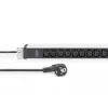 DIGITUS 1U alumīnija PDU plauktā montējams 12x C13 16A 230VAC 50/60Hz drošības kontaktdakša