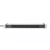 DIGITUS 1U alumīnija PDU plauktā montējams 12x C13 16A 230VAC 50/60Hz drošības kontaktdakša