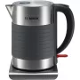 Bosch TWK7S05 elektriskā tējkanna 1.7 L 2200 W Melna, Pelēka