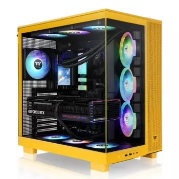 PC korpuss Thermaltake View 380 XL TG ARGB Midi Tower dzeltens