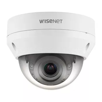 Hanwha Vision QNV-7082R WiseNet Q āra pret vandālismu izturīga IR kupola IP kamera, 4 MP, 3,2 mm, PoE, IP66, IK10, balta