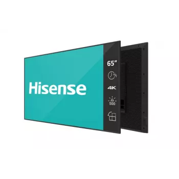Hisense 65DM66D Signage Displejs 165,1 cm (65 colli) LED Wi-Fi 500 cd/m² 4K Ultra HD Melns Iebūvēts procesors Android 11 24/7