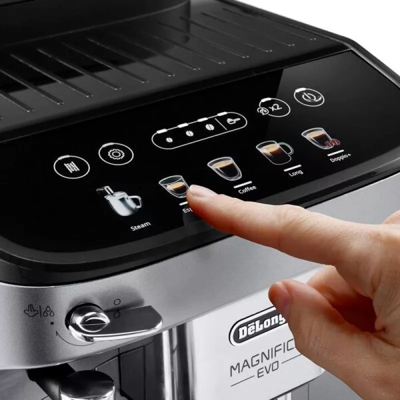 Kombinētā espresso automāts De’Longhi Magnifica ECAM290.31.SB — 1,8 L ūdens tvertne, 250 g pupiņu tvertne, 15 bāri, 2 tases