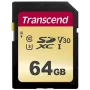 Flash Memory Transcend 64GB SDXC UHS-I 500S