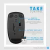 HP Wireless Mouse X200, Ambidextrous, Optical, RF Wireless, 1600 DPI, Melns