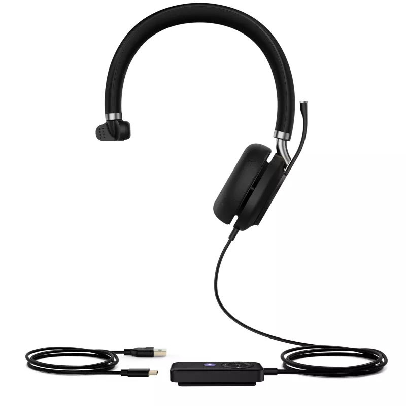Yealink UH38 Mono Teams -W/O BAT USB-C-USB vadu austiņas