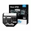 Viedais slēdzis Shelly WAVE 2PM Melns (Shelly) — bezvadu Z-Wave, 16 A, 110–240 V, 868,4 MHz