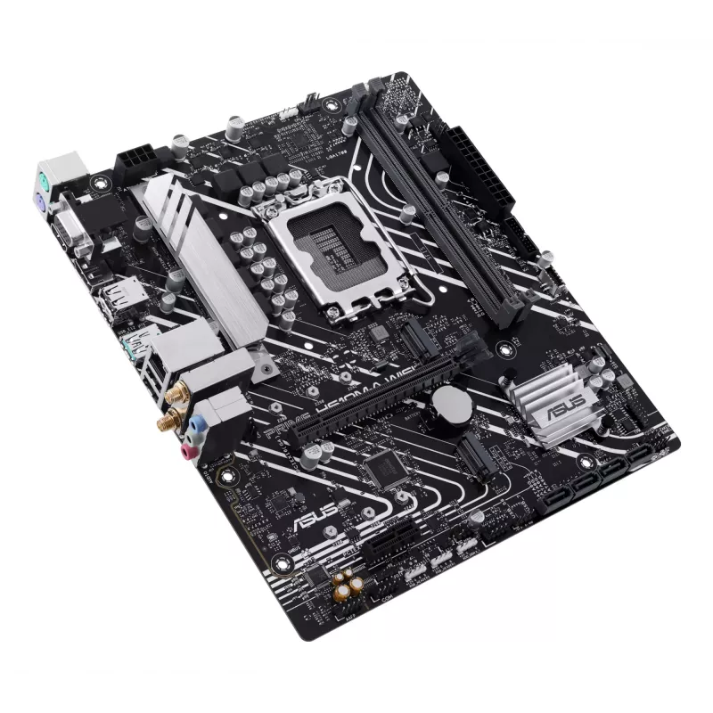 Mātesplate ASUS PRIME H610M-A WIFI — Intel H610, LGA 1700, micro ATX, DDR5, 2x DIMM, Wi‑Fi 5, 7.1 audio