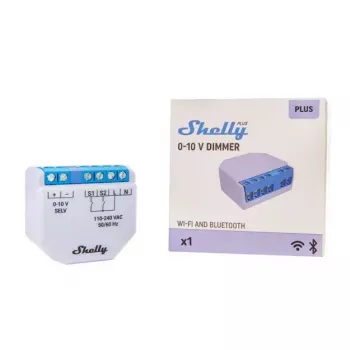 Dimmer Shelly Plus 0-10V Iebūvējams Zili pelēks Bezvadu vadība 110-240V