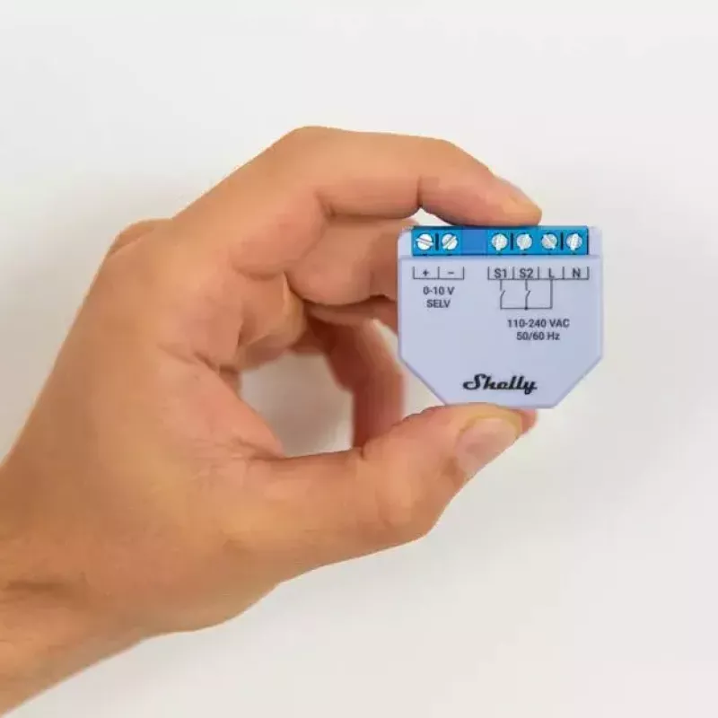Dimmer Shelly Plus 0-10V Iebūvējams Zili pelēks Bezvadu vadība 110-240V