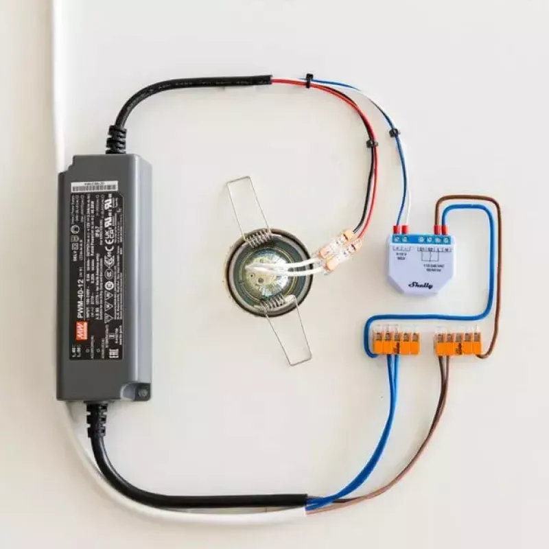 Dimmer Shelly Plus 0-10V Iebūvējams Zili pelēks Bezvadu vadība 110-240V