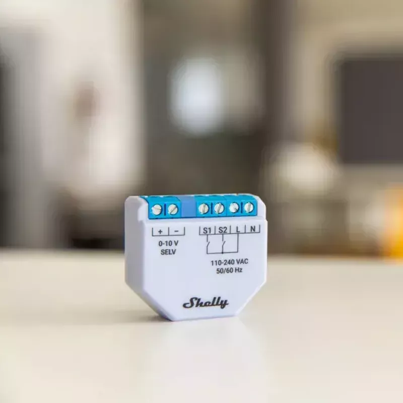 Dimmer Shelly Plus 0-10V Iebūvējams Zili pelēks Bezvadu vadība 110-240V