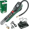Elektriskais gaisa sūknis Bosch 0.603.947.000 — portatīvs, uzlādējams, 10 bar (150–150 psi), 3000 mAh, USB‑C, 10 l/min, ar šļūteni un piederumiem