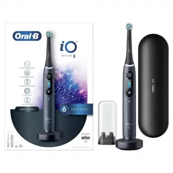 Oral-B iO elektriskā zobu birste Pieaugušajiem Rotējoša zobu birste Melna