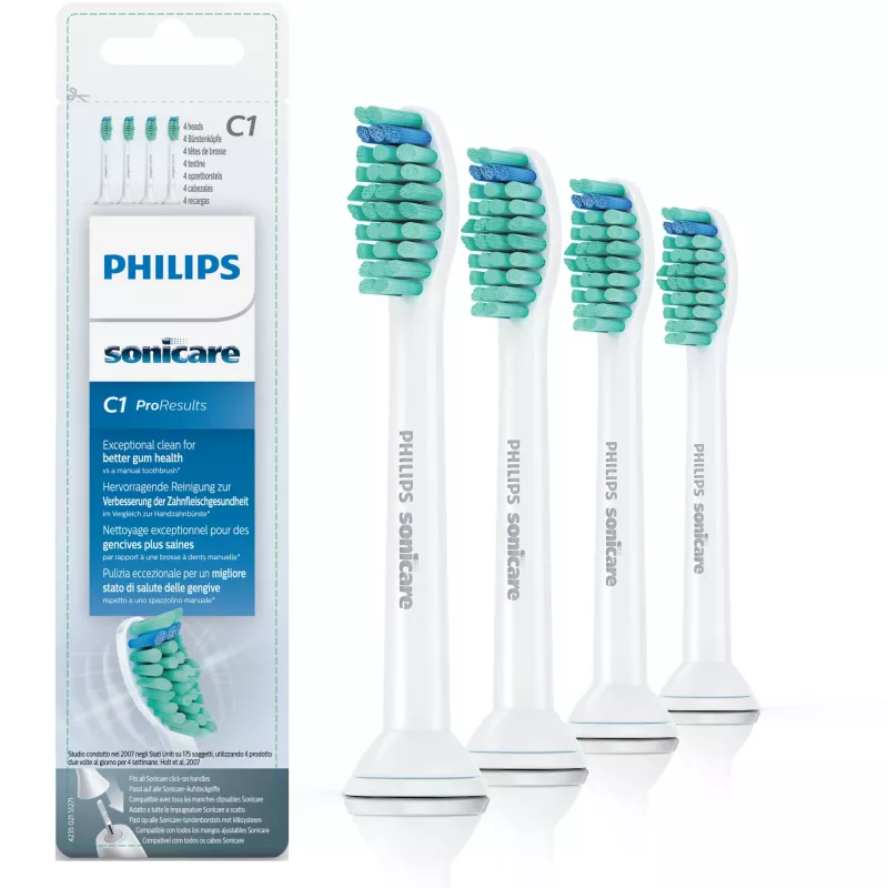 Philips Sonicare ProResults ProResults HX6014/07 4 iepakojumā maināmas ultraskaņas zobu birstes galviņas