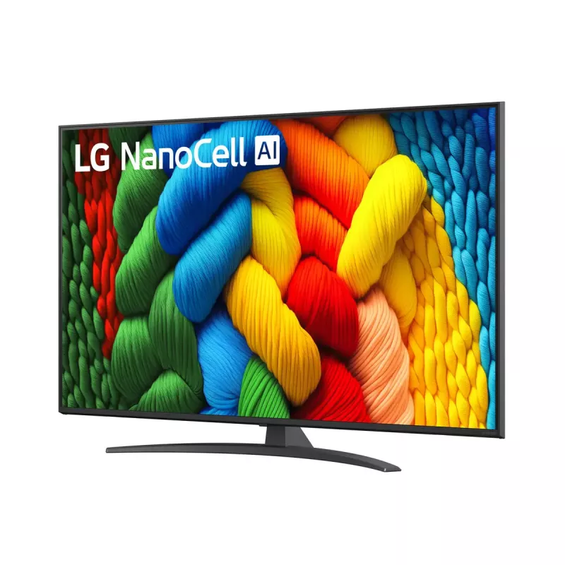 LG NanoCell AI 55NANO81A6A 139,7 cm (55 collas) 4K Ultra HD viedtelevizors ar Wi-Fi, melns