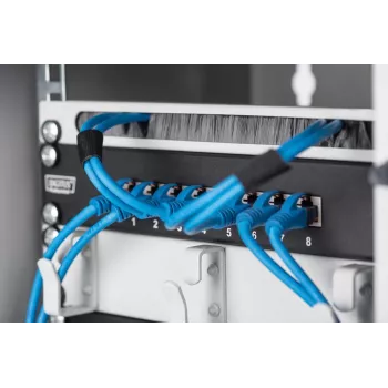 DIGITUS Sienas montāžas skapis 254mm (10in) 6U pelēks (RAL 7035) stikla durvis