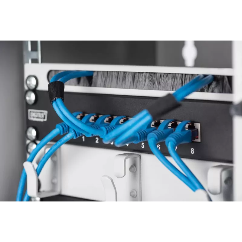 DIGITUS Sienas montāžas skapis 254mm (10in) 6U pelēks (RAL 7035) stikla durvis