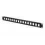 DIGITUS Modular Patch Panel, neekranēts 16 portu, tukšs, 1U, montāža statīvā, krāsa melna RAL 9005