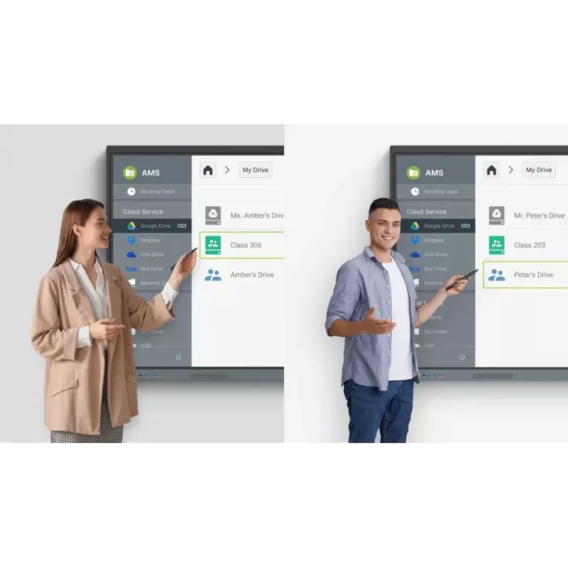 BenQ RE6504 Interaktīvais plakanā ekrāna panelis 165,1 cm (65 collas) 450 cd/m² 4K Ultra HD Melns, Pelēks Skārienekrāns Iebūvēts procesors Android