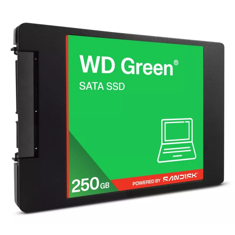 WESTERN DIGITAL SSD - WD zaļa - 250GB - SATA 6Gb/s - 2.5in/7mm korpusā
