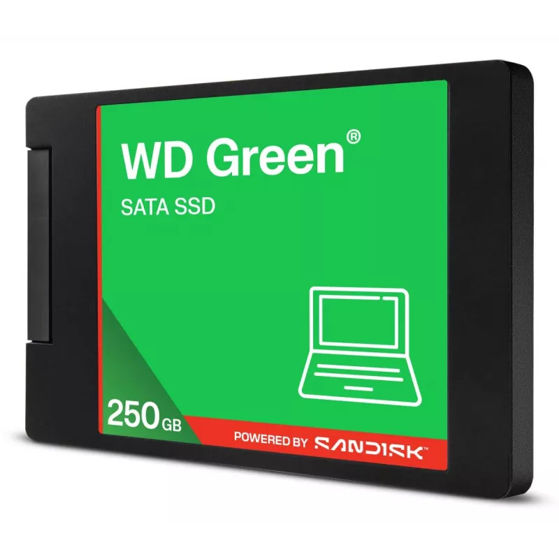 WESTERN DIGITAL SSD - WD zaļa - 250GB - SATA 6Gb/s - 2.5in/7mm korpusā