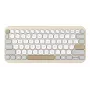 ASUS Marshmallow KW100 bezvadu Bluetooth QWERTZ tastatūra bēšā, pelēkā, baltā krāsā