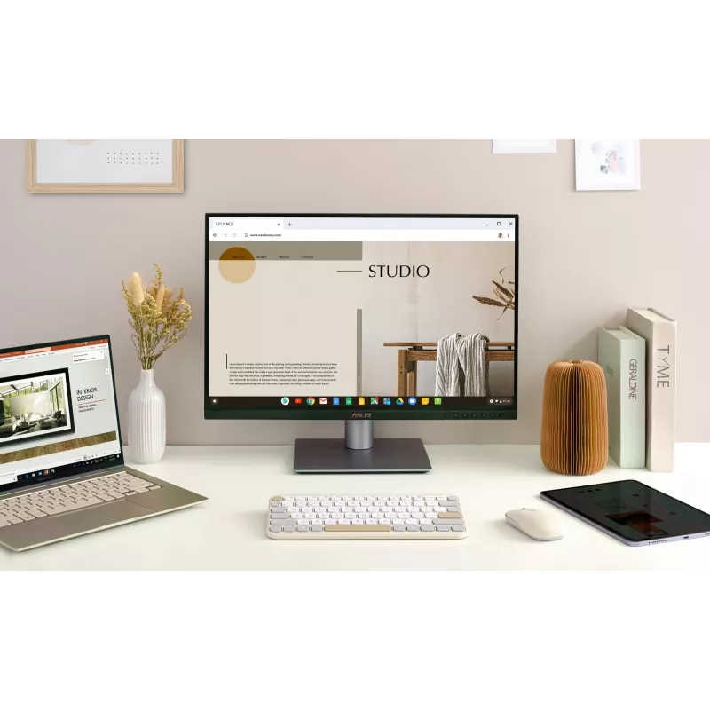 ASUS Marshmallow KW100 bezvadu Bluetooth QWERTZ tastatūra bēšā, pelēkā, baltā krāsā