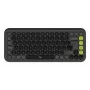 Logitech POP Icon Keys tastatūra, universāla Bluetooth, QWERTY US International, grafīta zaļa