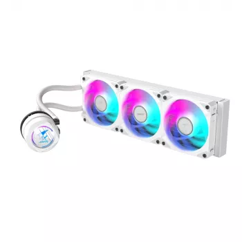 GIGABYTE AORUS WATERFORCE II 360 ICE AIO šķidruma CPU dzesētājs - 3x120mm ARGB ventilatori, iebīdāms bloķēšanas mehānisms, DAISY-CHAIN, saderīgs ar Intel LGA 1851 un AMD AM5