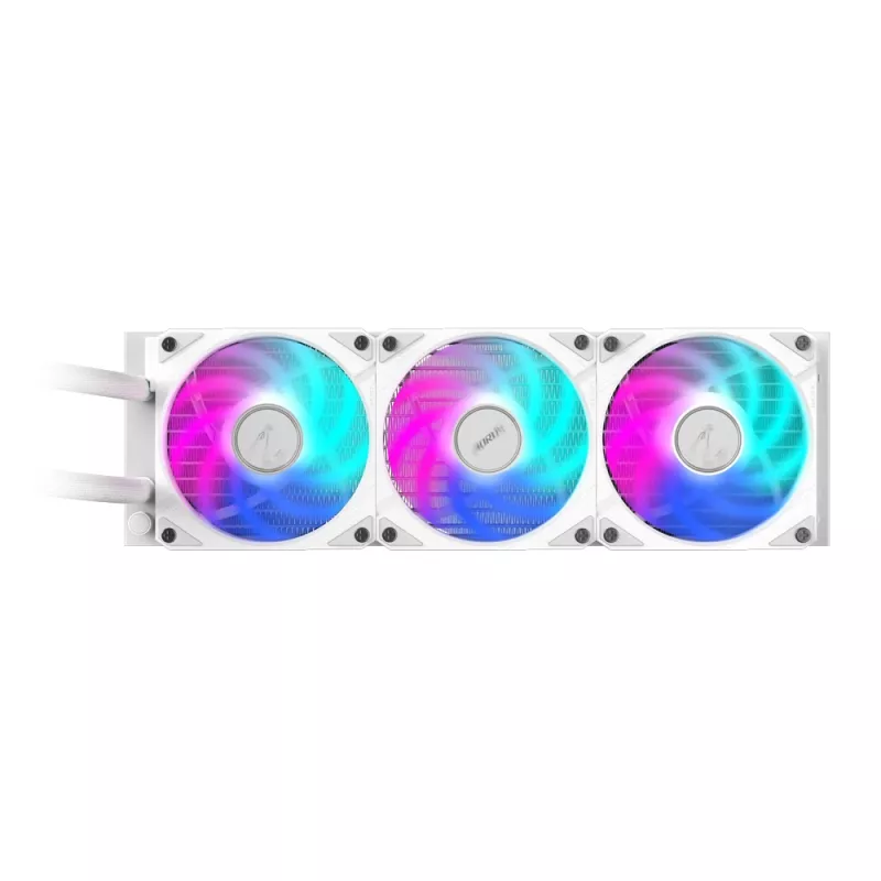 GIGABYTE AORUS WATERFORCE II 360 ICE AIO šķidruma CPU dzesētājs - 3x120mm ARGB ventilatori, iebīdāms bloķēšanas mehānisms, DAISY-CHAIN, saderīgs ar Intel LGA 1851 un AMD AM5