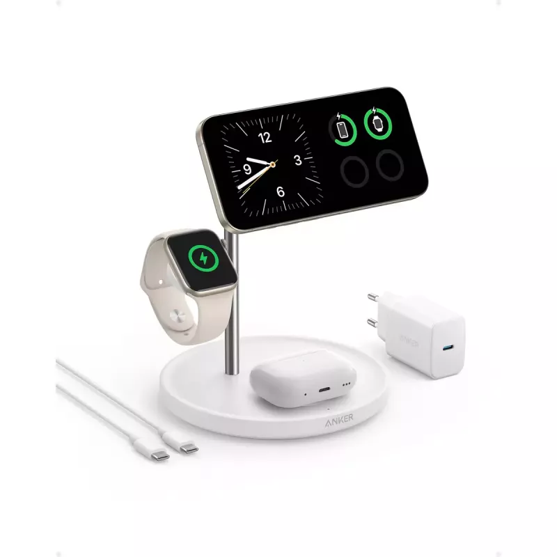 Anker MagGo Universal balta USB bezvadu ātrās uzlādes iekštelpu lādētājs