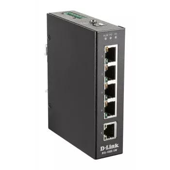 D-Link 5 portu nepārvaldīts rūpnieciskais slēdzis ar 5 x 10/100 BaseT(X) portiem