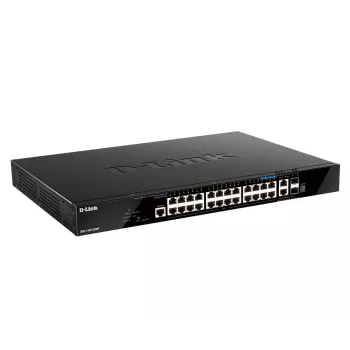 D-Link DGS-1520-28MP/E tīkla slēdzis, pārvaldāms, L3, Gigabit Ethernet (10/100/1000), Power over Ethernet (PoE), 1U, melns