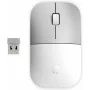 HP Z3700 Keramikas balta bezvadu pele, abpusēja, optiskā, RF bezvadu, 1200 DPI, sudraba, balta