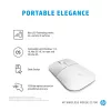 HP Z3700 Keramikas balta bezvadu pele, abpusēja, optiskā, RF bezvadu, 1200 DPI, sudraba, balta