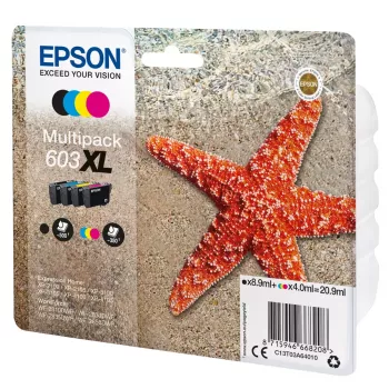 Epson C13T03A64020 tintes kasetne 1 gab. Oriģināls Augsta (XL) ietilpība Melna, Ciāna, Fuksīna, Dzeltena