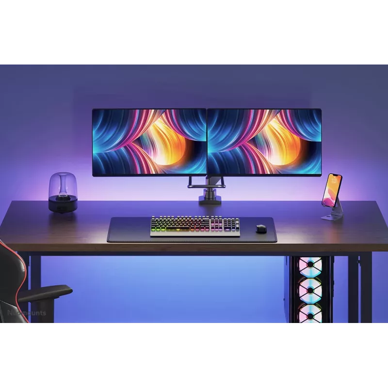Neomounts NM-D775DXBLACK Monitora roka 10-32 collas - gāzes atspere - Topfix - 180°-stop