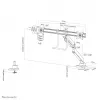 Neomounts NM-D775DXBLACK Monitora roka 10-32 collas - gāzes atspere - Topfix - 180°-stop
